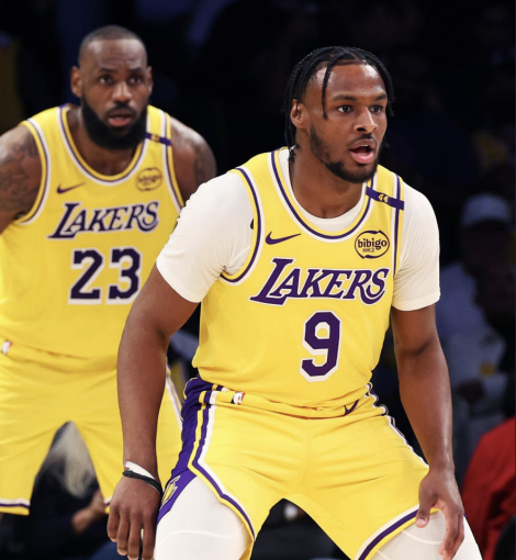 LEBRON JAMES AND BRONNY JAMES debut as the first father son duo to play together